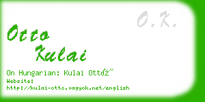 otto kulai business card